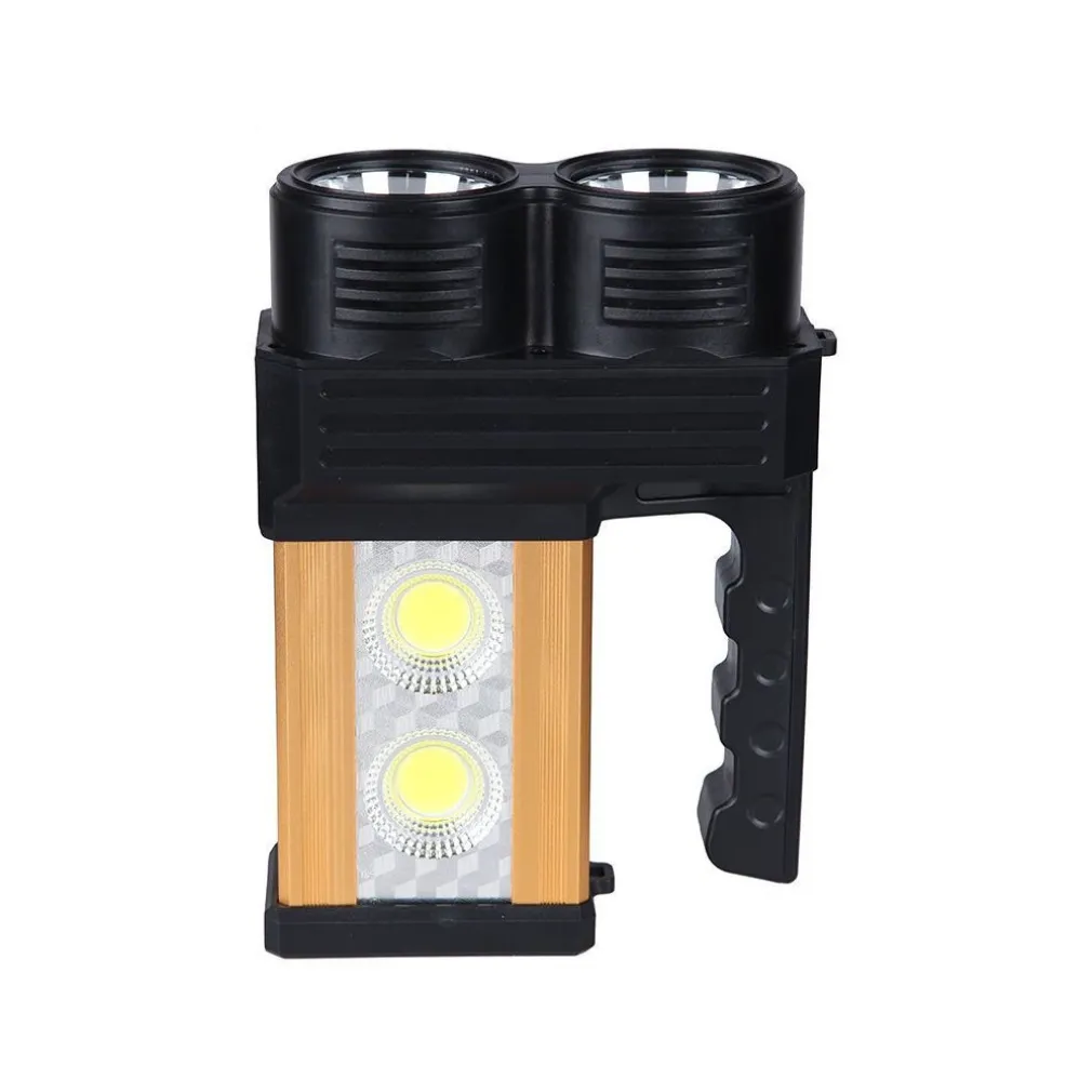 TORCIA LAMPADA A LED RICARICABILE EMERGENZA 10W 200 METRI USB LUCE GIALLA BIANCA