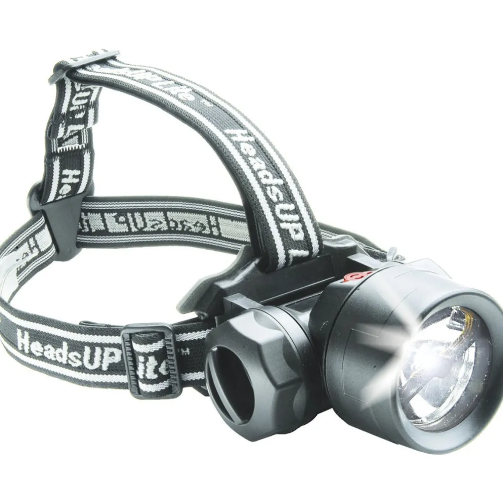 TORCIA LAMPADA DA TESTA FRONTALE 6 LED PESCA GROTTE FASCIO LUCE WATERPROOF