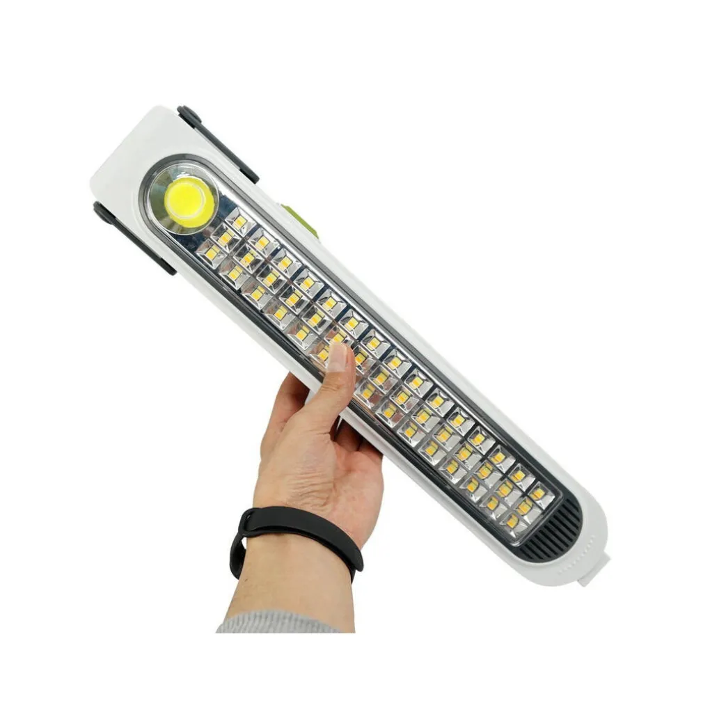 TORCIA LAMPADA DI EMERGENZA CON PANNELLO SOLARE 45LED LUCE BIANCA RICARICABILE