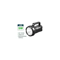 TORCIA LAMPADA FARO PORTATILE LED 5W BATTERIA LUCE EMERGENZA DOPPIA IMPUGNATURA