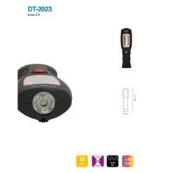 TORCIA LAMPADA LED COB APPENDIBILE DOPPIA EMISSIONE DI LUCE DA CAMPEGGIO DT-2023
