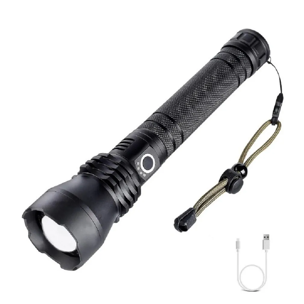 TORCIA LAMPADA LED CREE P50 RICARICABILE 2000 LUMEN 80000 W ZOOM DOPPIA BATTERIA