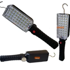 TORCIA LAMPADA PORTATILE GANCIO CALAMITATA 34 LED DA LAVORO RICARICABILE ZJ-859