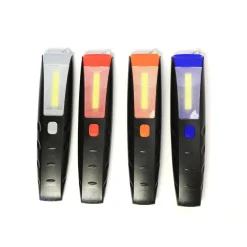 TORCIA LAMPADA PORTATILE LED STRIP COB + 2 LED DOPPIA CALAMITA ESTENSIBILE 30 CM