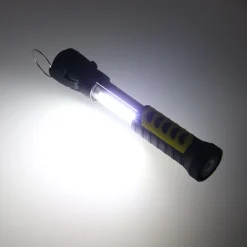 TORCIA LAMPADA PORTATILE RICARICABILE LED STRIP COB BASE CALAMITATA ALLUNGABILE