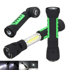 TORCIA LAMPADA PORTATILE RICARICABILE LED STRIP COB BASE CALAMITATA ALLUNGABILE