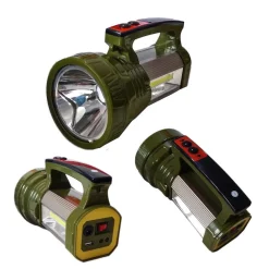 TORCIA LAMPADA PORTATILE RICARICABILE LED STRIP COB CON PANNELLO SOLARE 5W BB-00