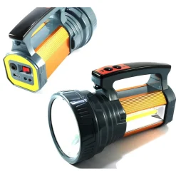 TORCIA LAMPADA PORTATILE RICARICABILE LED STRIP COB CON PANNELLO SOLARE 5W BB-00