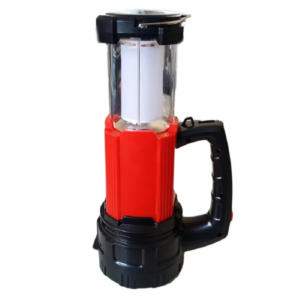 TORCIA LANTERNA LAMPADA LED RICARICABILE 1 LED + 16 SMD CON PANNELLO SOLARE USB