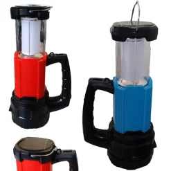 TORCIA LANTERNA LAMPADA LED RICARICABILE 1 LED + 16 SMD CON PANNELLO SOLARE USB