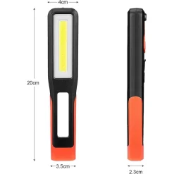 TORCIA LAVORO COB A LED LANTERNA RICARICA USB GANCIO MAGNETICA AUTO CAMPEGGIO