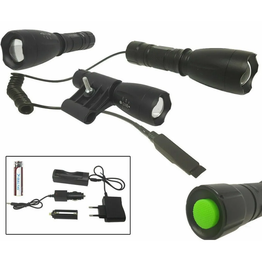 TORCIA LED A BATTERIA RICARICABILE CON SLITTA PER SOFTAIR CONTROLLO REMOTO Q1891