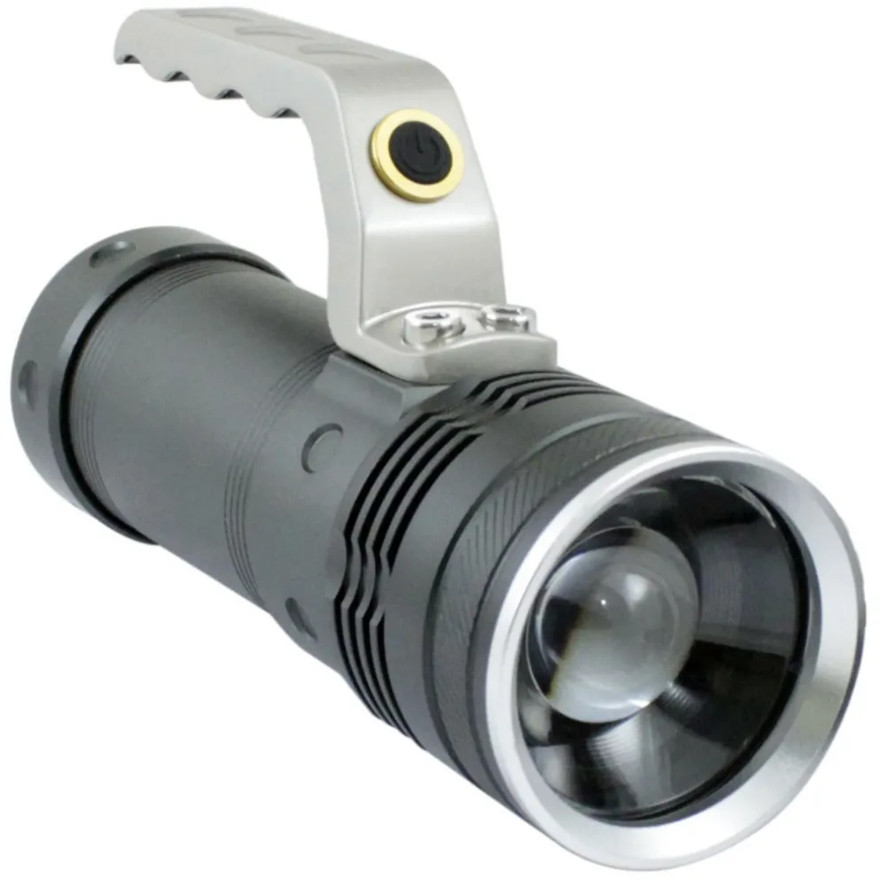 TORCIA LED ALLUMINIO LUCE BIANCA SOLIDA LUMENS PILE RICARICABILI WATERPROOF