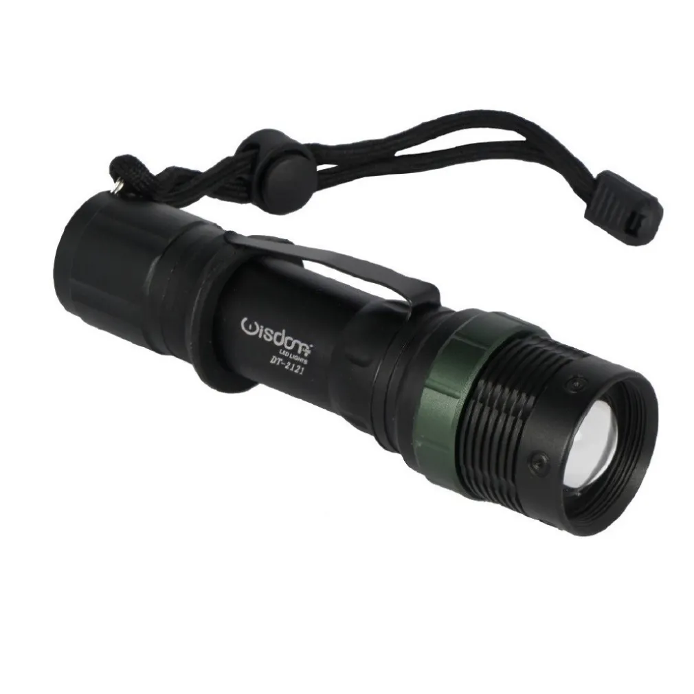 TORCIA LED CREE Q5 RICARICABILE PER CASA CAMPEGGIO ESCURSIONI CON GANCIO DT-2121