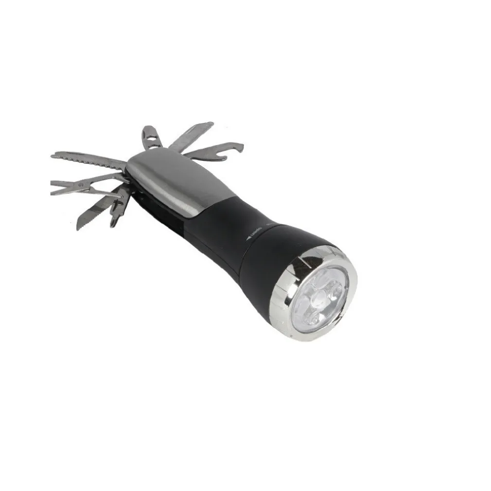 TORCIA LED CREE T6 5 LED RICARICABILE CON COLTELLINO SVIZZERO CAMPEGGIO DT-2104