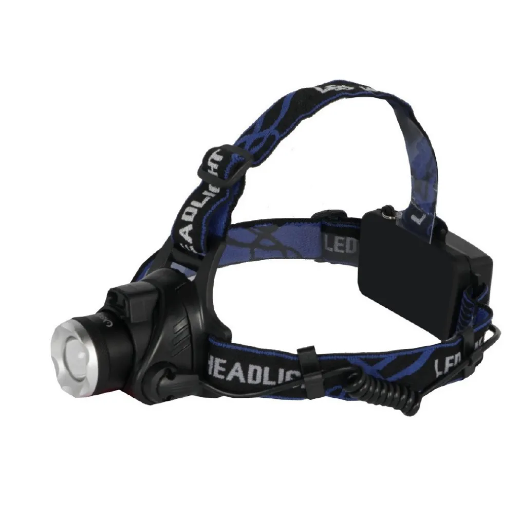 TORCIA LED DA TESTA FRONTALE RICARICABILE INDUZIONE CREE T6 REGOLABILE DT-2169