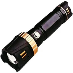 TORCIA LED ELETTRICA RICARICABILE ALTA POTENZA MARTELLETTO ROMPI VETRO AUTO CASA