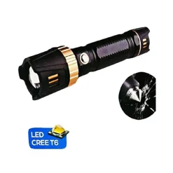 TORCIA LED ELETTRICA RICARICABILE ALTA POTENZA MARTELLETTO ROMPI VETRO AUTO CASA