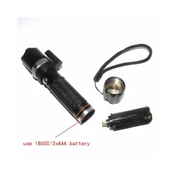 TORCIA LED MILITARE CREE TATTICA CON ZOOM RICARICABILE CON LASER ROSSO