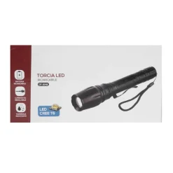 TORCIA LED RICARICABILE CREE T6 LUCE REGOLABILE CASA CAMPEGGIO ESCURSIONI DT-2048