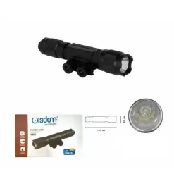 TORCIA LED RICARICABILE CREE T6 REGOLABILE MILITARE CON MIRINO PER FUCILE DT2006