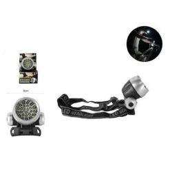 TORCIA LUCE FRONTALE LAMPADA TESTA 25 LED CACCIA PESCA LAVORO ESCURSIONI 63368