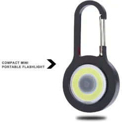 TORCIA LUCE TASCABILE A LED COB MINI CON BATTERIA MOSCHETTONE MANICI PER ESTERNI