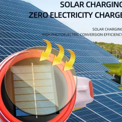 TORCIA SOLARE RICARICABILE USB A LED MULTIFUNZIONE CON LUCE LATERALE PORTATILE