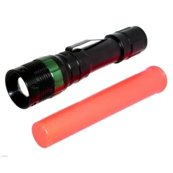 TORCIA TATTICA MILITARE CREE LED MOD POLICE 5000 LUMEN NERO CON ATTACCO CINTURA