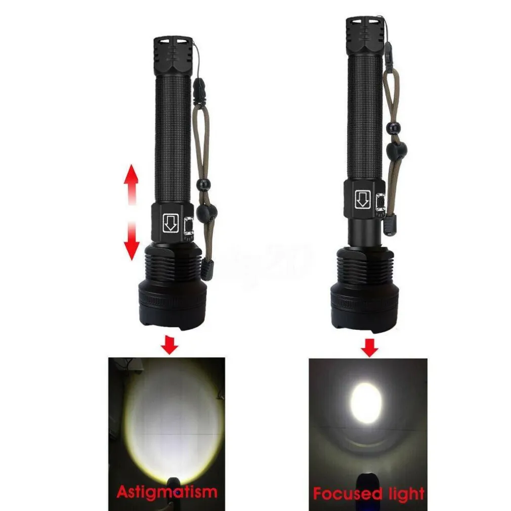 TORCIA TATTICA/MILITARE LED CREE T6 RICARICABILE ZOOM 2 BATTERIE P516-P70 V2