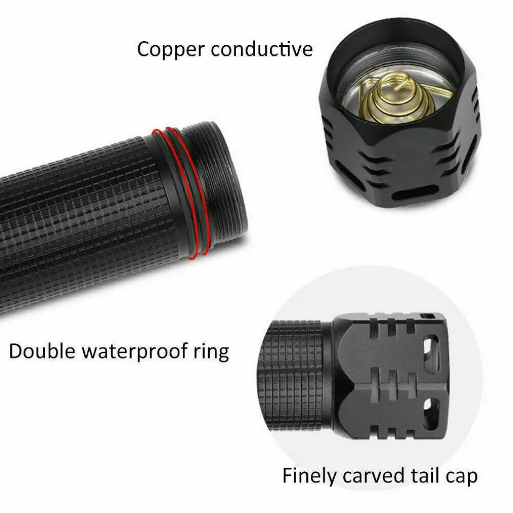 TORCIA TATTICA/MILITARE LED CREE T6 RICARICABILE ZOOM 2 BATTERIE P516-P70 V2