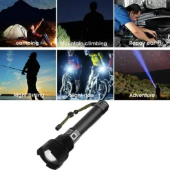 TORCIA TATTICA/MILITARE LED CREE T6 RICARICABILE ZOOM 2 BATTERIE P516-P70 V2