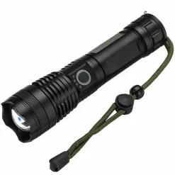 TORCIA TATTICA/MILITARE LED CREE T6 RICARICABILE ZOOM DOPPIA BATTERIA A90-P50