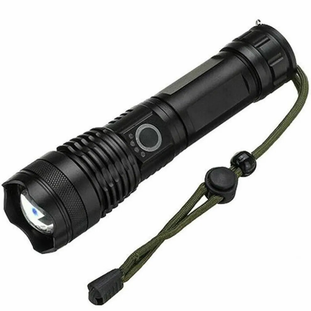 TORCIA TATTICA/MILITARE LED CREE T6 RICARICABILE ZOOM DOPPIA BATTERIA A90-P50