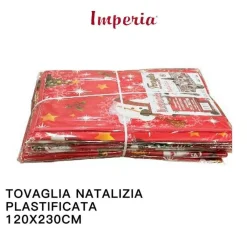 TOVAGLIA COPRITAVOLO NATALE PLASTIFICATA ANTIMACCHIA VARIE FANTASIE MIS. 120*230