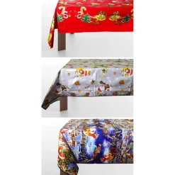 TOVAGLIA PLASTIFICATA RETTANGOLARE NATALIZIA 120 X 160 CM ANCHE COME COPRITAVOLO