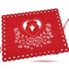 TOVAGLIETTA 40 X 30 CM FORMA RETTANGOLARE IN TESSUTO ROSSO SAN VALENTINO 95486