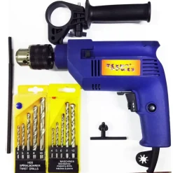 TRAPANO A PERCUSSIONE ELETTRICO 500W INCLUSO 2SET DI PUNTE PER METALLO E CEMENTO