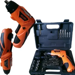 TRAPANO AVVITATORE 4.8 VOLT 45pz CON INNESTI ACCESSORI CONVERTIBILE IN VERTICALE