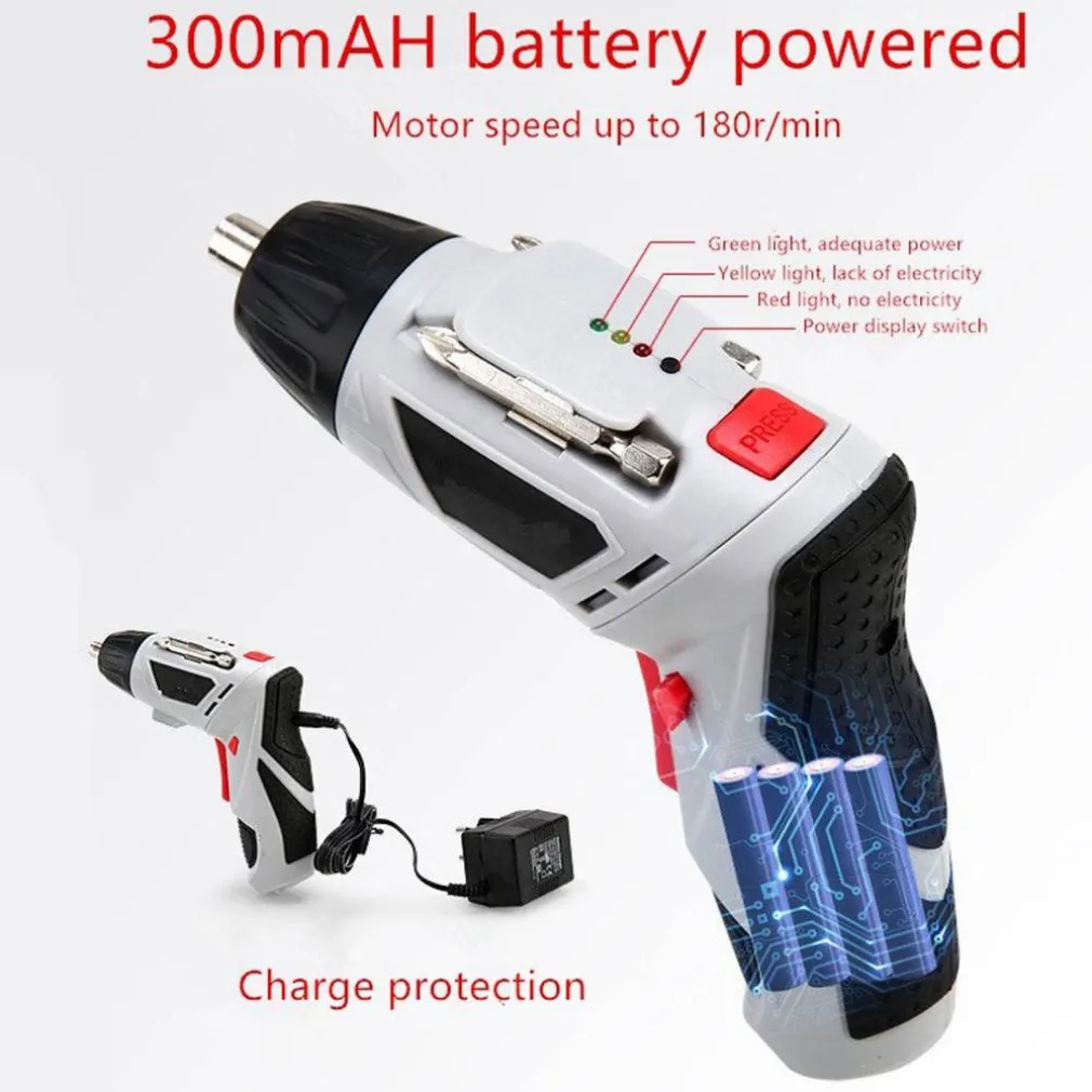 TRAPANO AVVITATORE A BATTERIA AL LITIO IN VALIGETTA 4,8V 48 PZ SNODABILE LED 48P