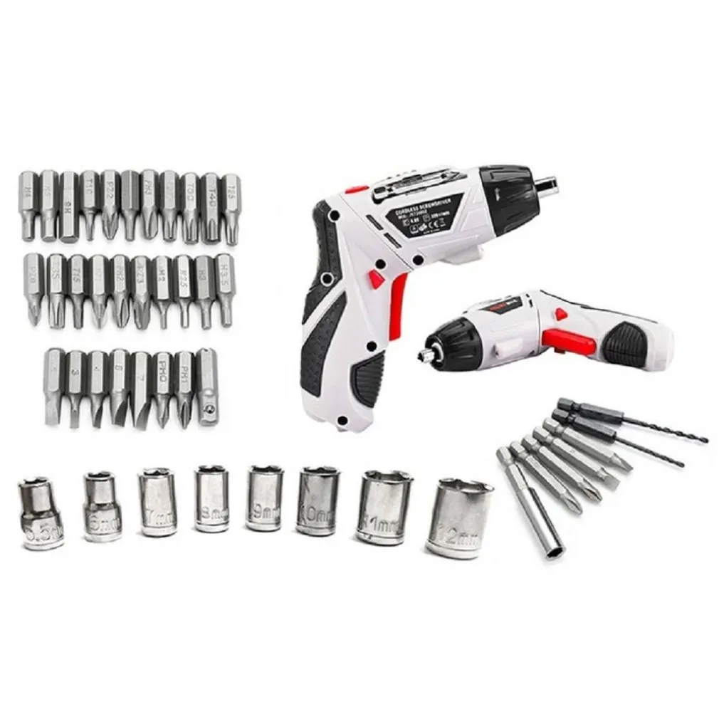 TRAPANO AVVITATORE A BATTERIA AL LITIO IN VALIGETTA 4,8V 48 PZ SNODABILE LED 48P