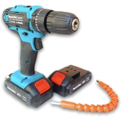 TRAPANO AVVITATORE A BATTERIA A PERCUSSIONE DA 48V MANDRINO AUTOSERRANTE LUCE LED