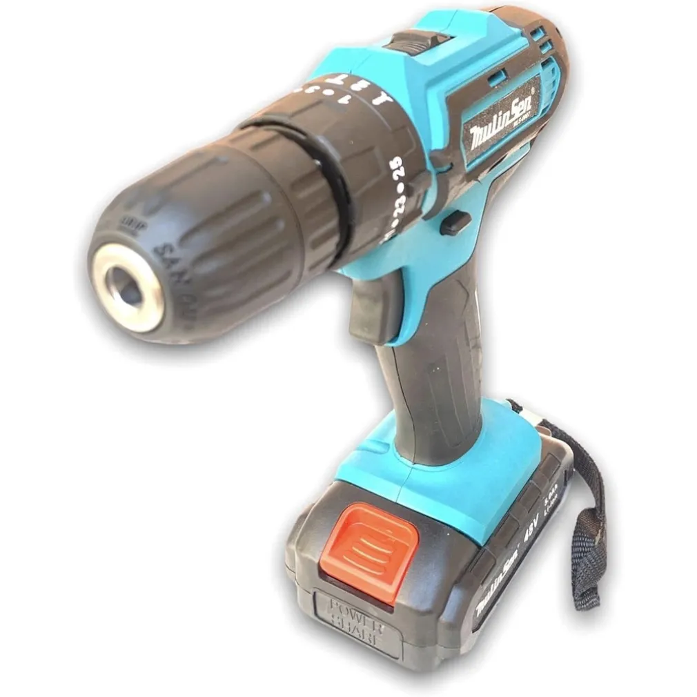 TRAPANO AVVITATORE A BATTERIA A PERCUSSIONE DA 48V MANDRINO AUTOSERRANTE LUCE LED