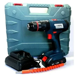 TRAPANO AVVITATORE A BATTERIA LITIO A PERCUSSIONE 20V DOPPIA BATTERIA + VALIGIA