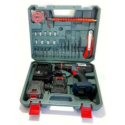 TRAPANO AVVITATORE A BATTERIA LITIO A PERCUSSIONE 20V DOPPIA BATTERIA + VALIGIA