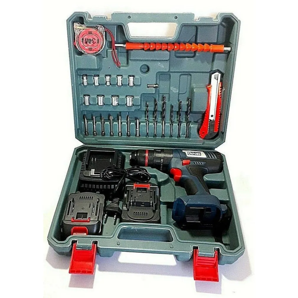 TRAPANO AVVITATORE A BATTERIA LITIO A PERCUSSIONE 20V DOPPIA BATTERIA + VALIGIA