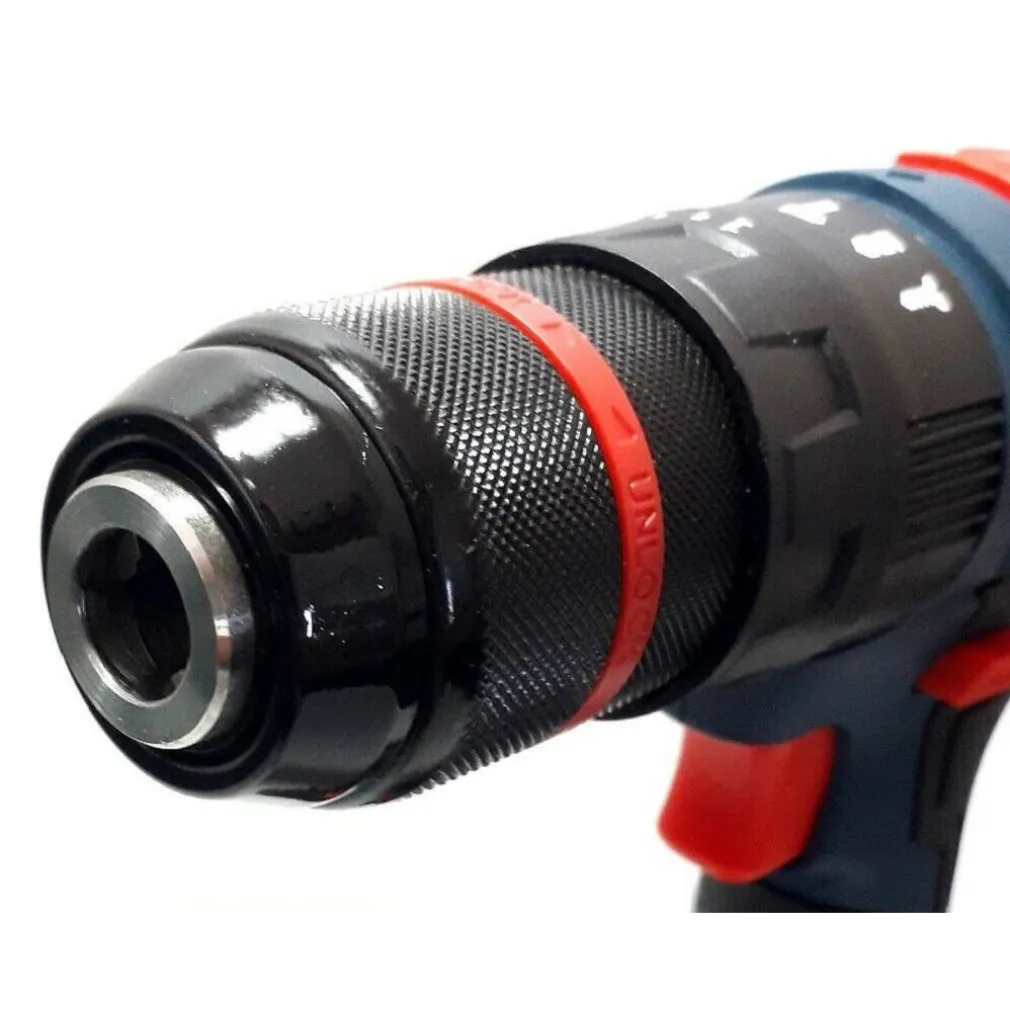 TRAPANO AVVITATORE A BATTERIA LITIO A PERCUSSIONE 20V DOPPIA BATTERIA + VALIGIA