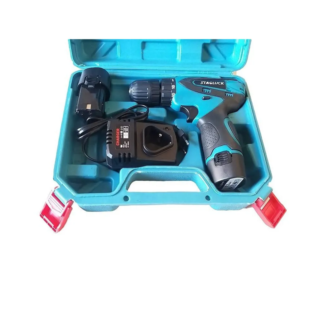 TRAPANO AVVITATORE A BATTERIA A LITIO VALIGETTA 14.4V CORDLESS DOPPIA BATTERIA