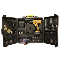 TRAPANO AVVITATORE A DOPPIA BATTERIA AL LITIO 24V + 92 ACCESSORI CON VALIGIA