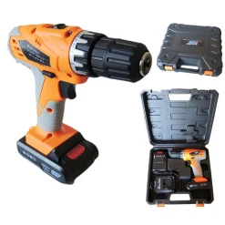 TRAPANO AVVITATORE CON DOPPIA BATTERIA AL LITIO 25V 1.3AH CON VALIGIA 6221S